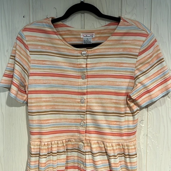 Talbots Short Sleeve Long Dress with Buttons, Size M - Picture 2 of 10